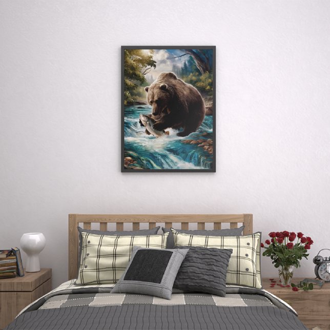 Poster L'ours aux poissons d'or (Créateur téléchargé)