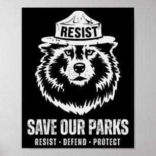 Poster L'ours gris loup résiste à la protection du parc n
