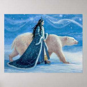 Poster L'ours polaire et la princesse de neige 12x16