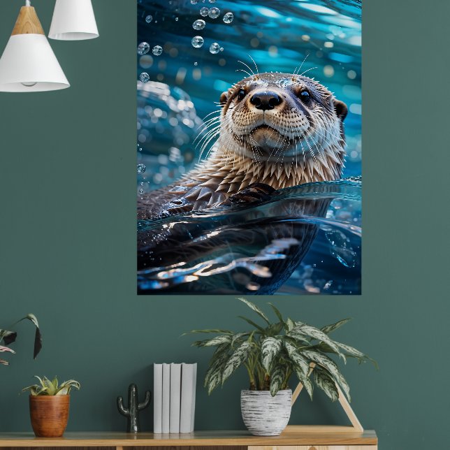 Poster Loutre qui nage (Salon 1)