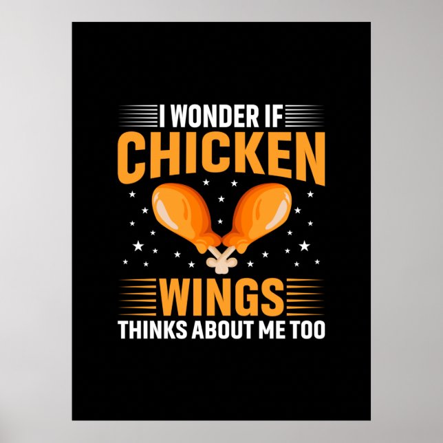 Poster Louvain de poulet | Aile de poulet (Devant)