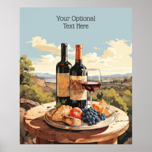 Poster Louveur de vin de texte personnalisé