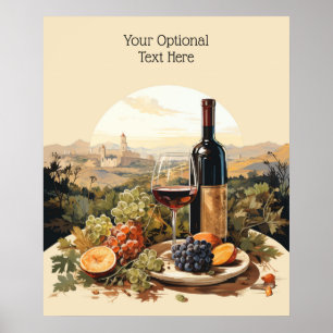 Poster Louveur de vin de texte personnalisé