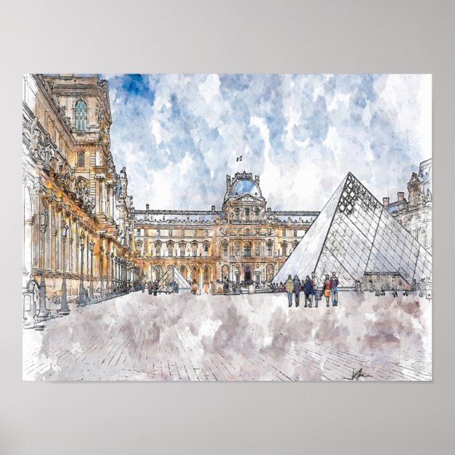 Poster Louvre Paris (Devant)