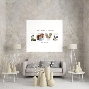 Poster Love 4 photo simple moderne cadeau personnalisé