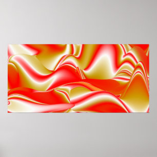 Poster Love and Gold Abstrait 3D Rainbowart