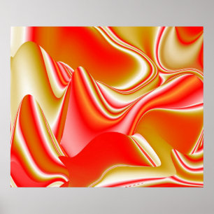 Poster Love and Gold Abstrait 3D Rainbowart