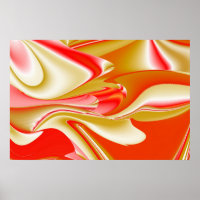 Love and Gold Abstrait 3D Rainbowart