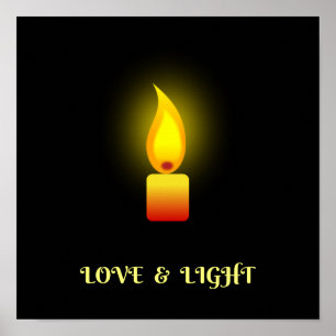 Poster 'Love and Light' quote '