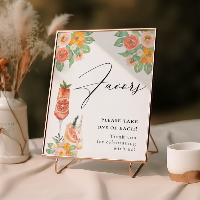 Poster Love au premier Spritz Favors de cocktail lumineux (Créateur téléchargé)