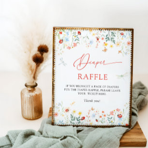 Poster Love Bug Garden Fleur sauvage Diaper Raffle
