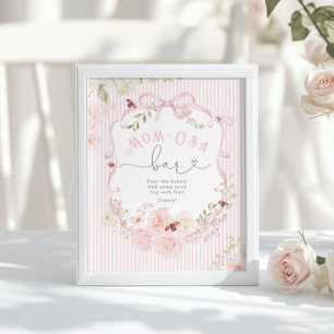 Poster Love Bug Momosa Bar Bubbly Bar Baby Shower