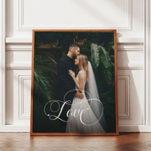 Poster Love Calligraphie Mariage Photo