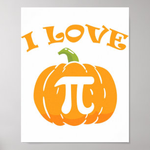 Poster Love Citrouille Pie Thanksgiving Math Pi Day Pun c
