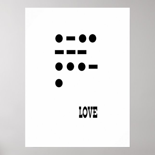 Poster Love — code morse (Devant)
