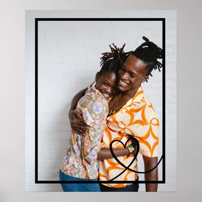Poster Love coeur personnalisées photo personnalisée (Devant)