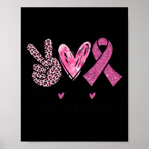 Poster Love Cure Pink Ribbon Sensibilisation au cancer du