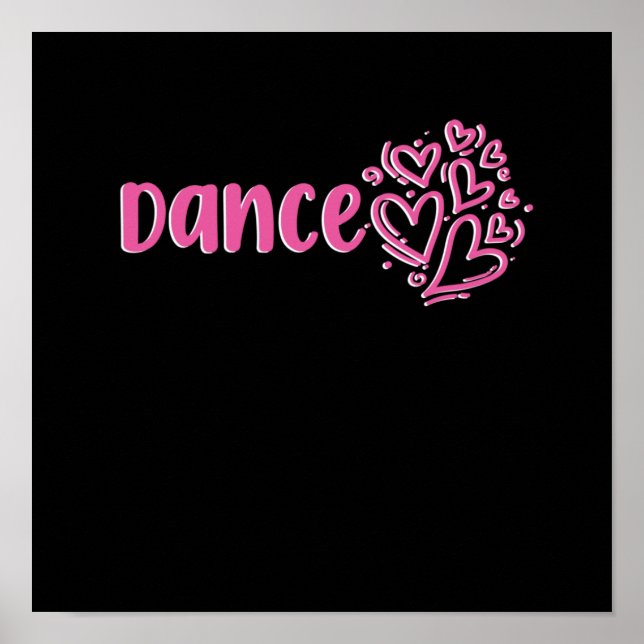 Poster Love Dance Heart Dancers Danser Jour Graphique (Devant)