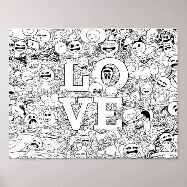 Poster Love Doodle (Devant)