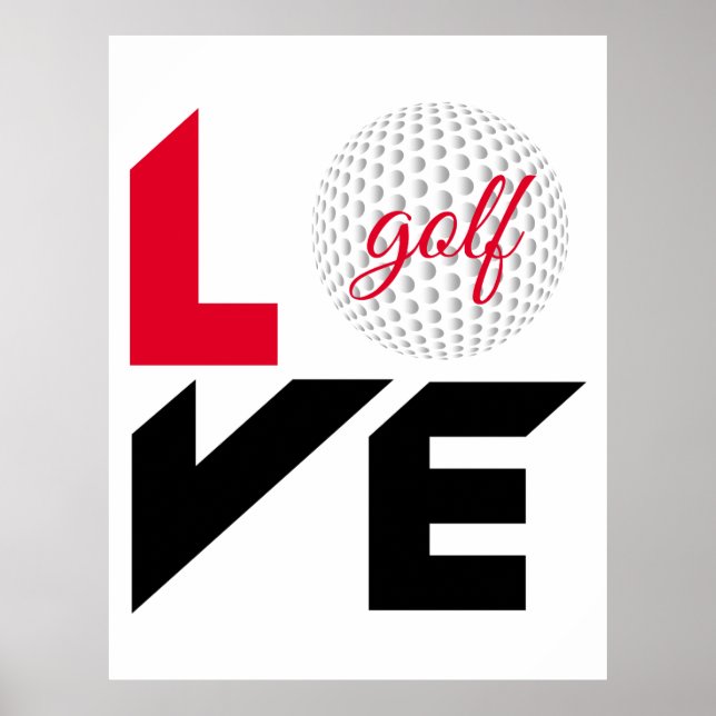 Poster Love golf (Devant)