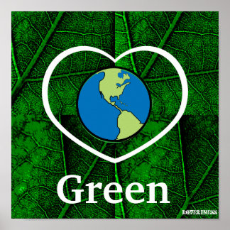 Poster Love Green Poster-Personnaliser