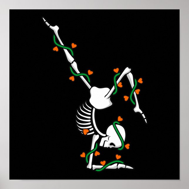 Poster Love Gymnastics Skeleton Gymnast Gymnastic Lover G (Devant)