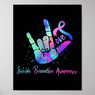 Poster Love Hand Sign Suicide Prevention Awareness Week S