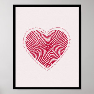 Poster Love Heart WallArt Home Décor