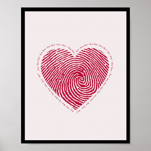 Poster Love Heart WallArt Home Décor (Devant)