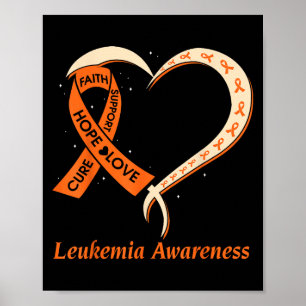 Poster Love Hope Soutien Leucémie Cancer Sensibilisation 