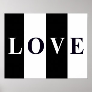 Poster LOVE IN BLACK & WHITE Wall Room Print Decor