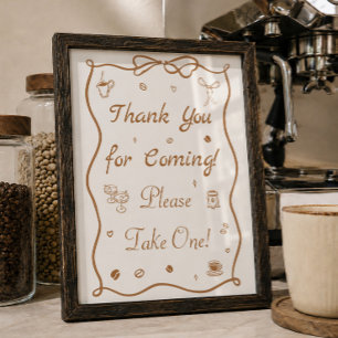 Poster Love is Brewing Café Cadeau pour une fête de maria