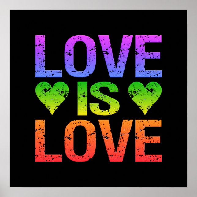 Poster Love Is Love - personnaliser (Devant)