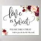 Love is Sweet panneau de mariage en dessert table 