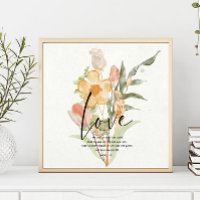 Love-John 3:16 floral orange
