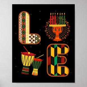 Poster Love Kwanzaa Sept Principes De Kwanzaa Happy Kwa