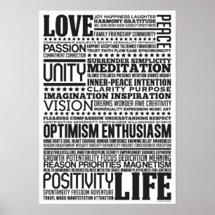 Poster "Love Life" Inspiration Motivationnelle Art Design