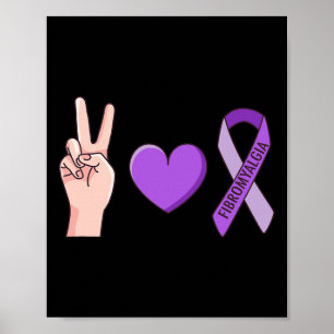 Poster Love Lupus Purple Ribbon meme de sensibilisation