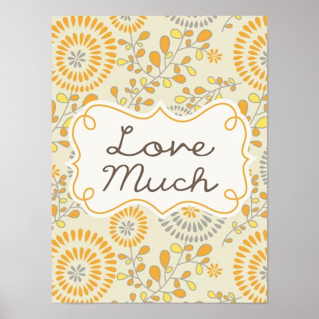 Poster Love Many Flower (Devant)