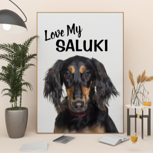 Poster Love My Saluki Portrait