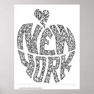 Poster LOVE NEW YORK par NICHOLAS_COPYRIGHT_MIN...