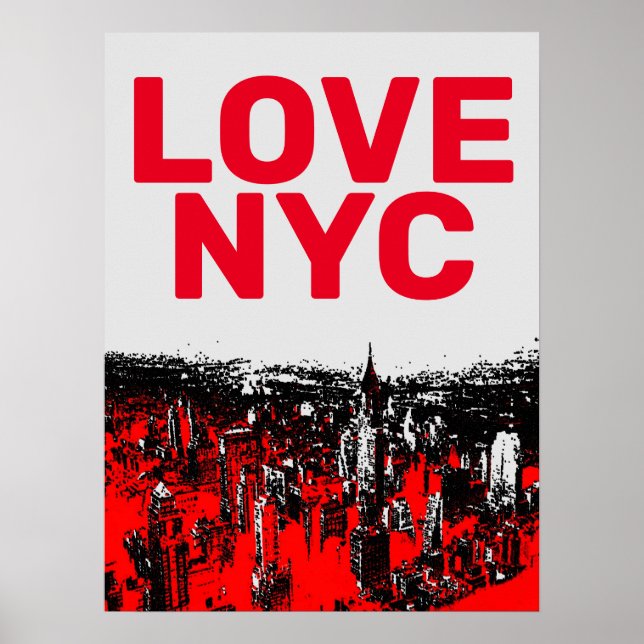 Poster Love NYC Manhattan New York City (Devant)