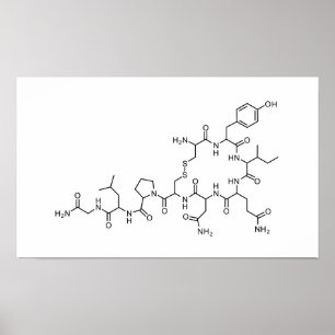 Poster love ocytocine chemical formula chemiselement s