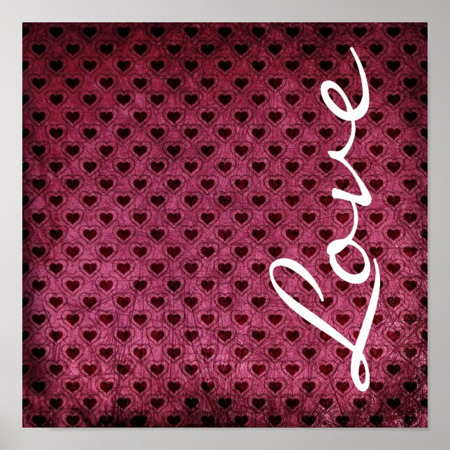 Poster Love on a Dark Heart Grunge (Devant)
