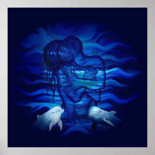 Poster Love, Passion act - paire avec dauphin