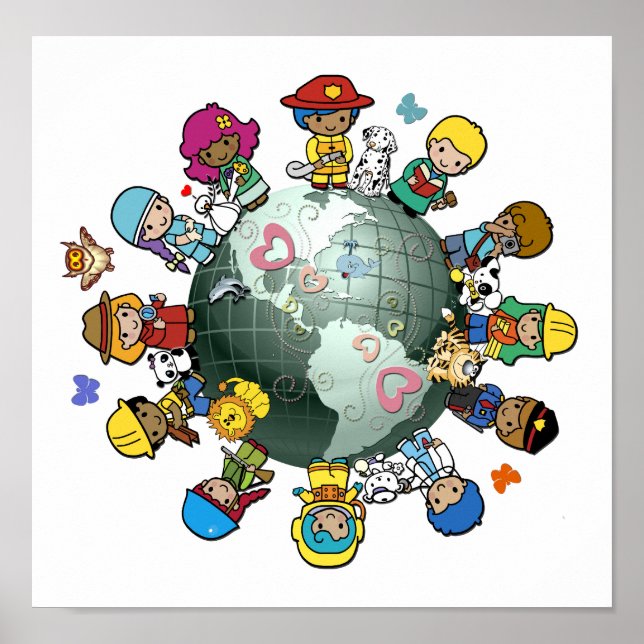 Poster Love Planet Earth : Unite for Peace (Devant)