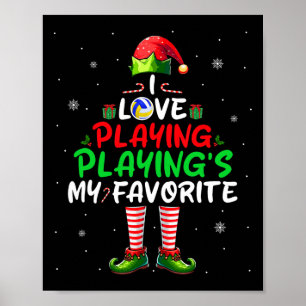 Poster Love Playing's My Favorite Xmas Volleyball