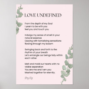 Poster Love Poem Poem Poetry non défini