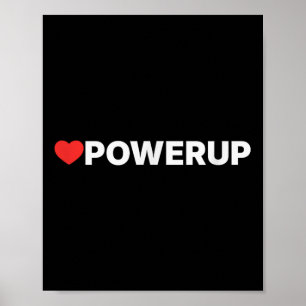 Poster Love Powerup - Coeur