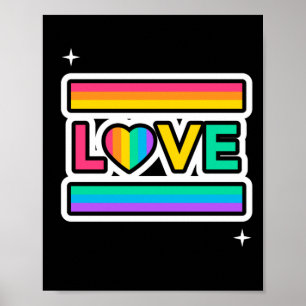 Poster Love. Rainbow love. Pride lgbtq.